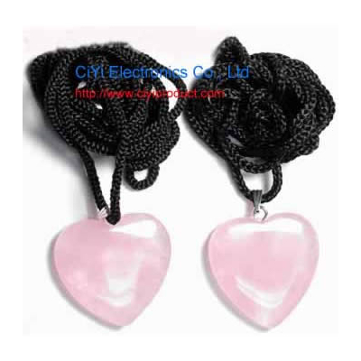 35mm Rose Quartz heart Necklace